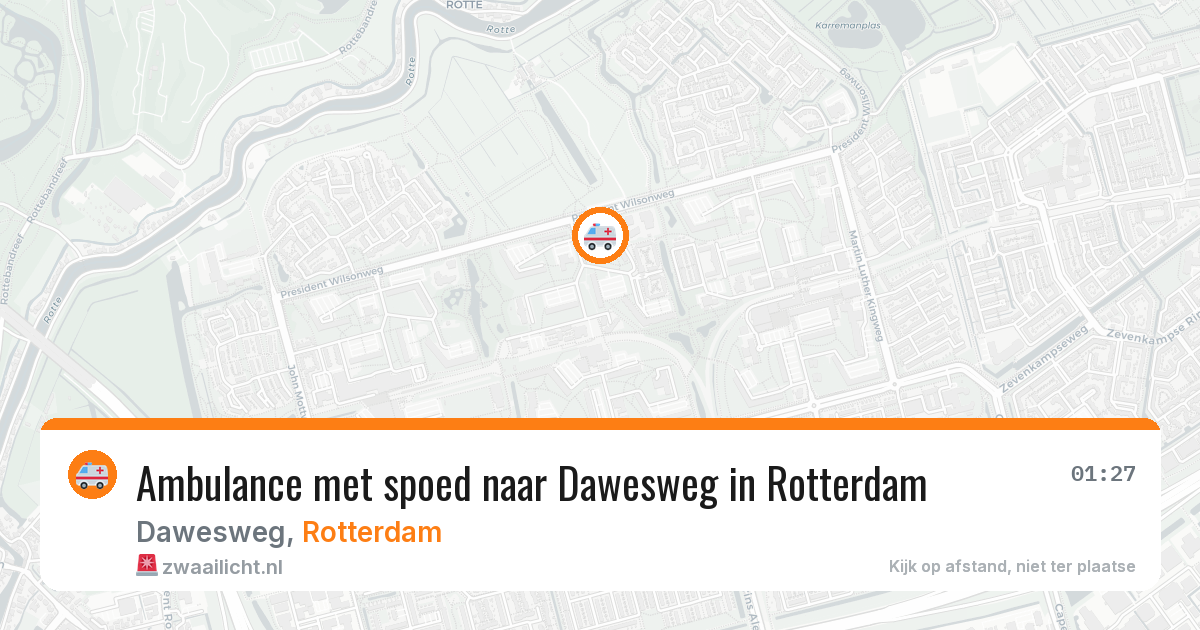 Ambulance met spoed naar Dawesweg in Rotterdam — 9 feb 2026