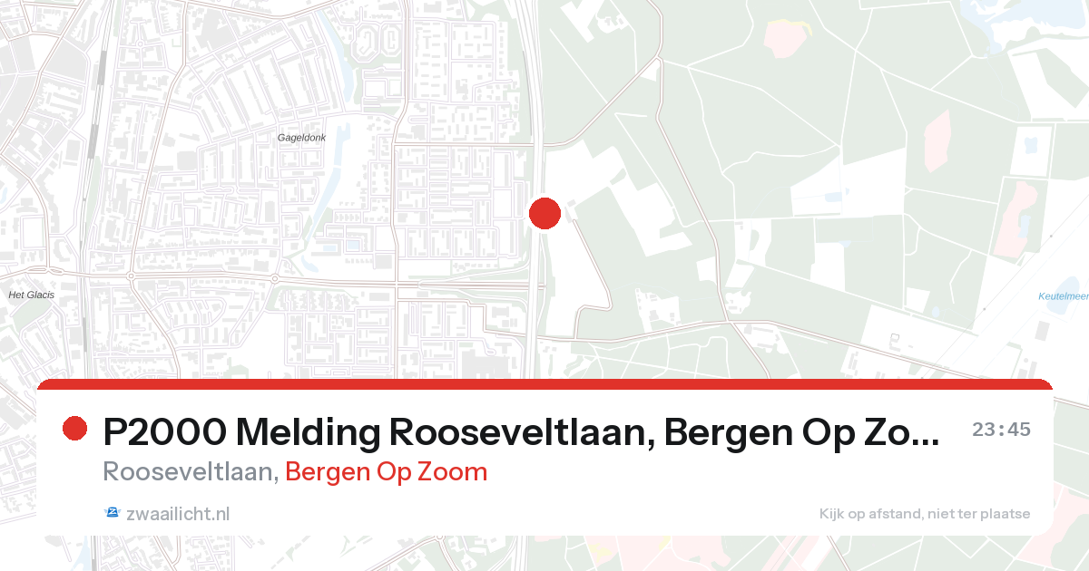 P2000 Melding Rooseveltlaan, Bergen Op Zoom — 31 jan 2026