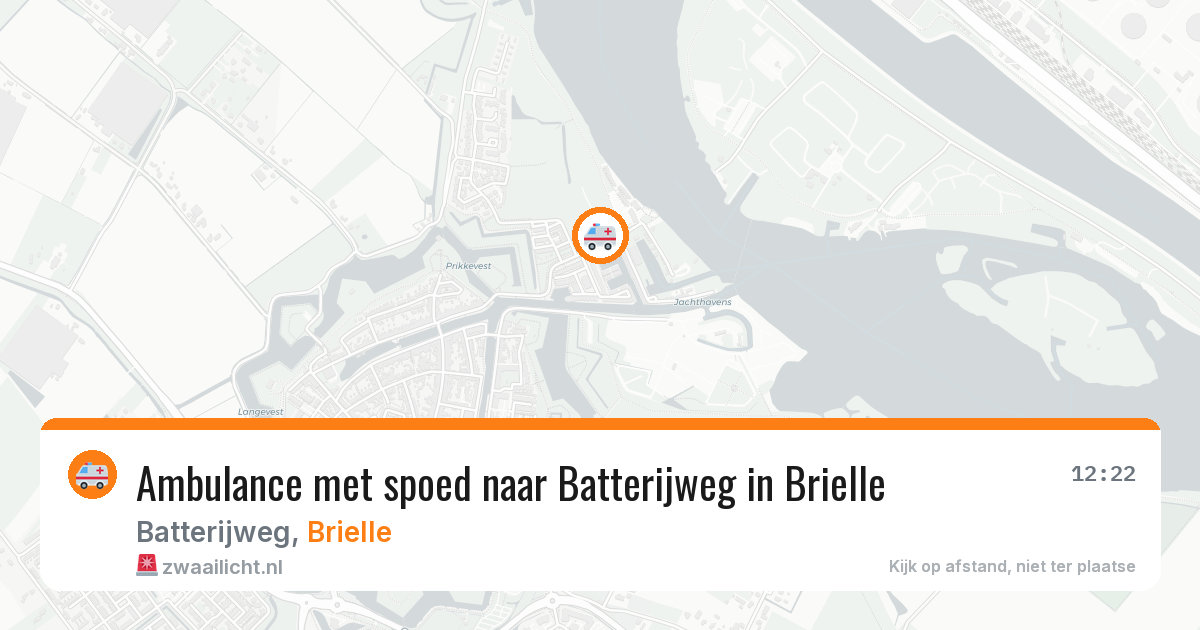 Ambulance met spoed naar Batterijweg in Brielle — 11 aug 2026