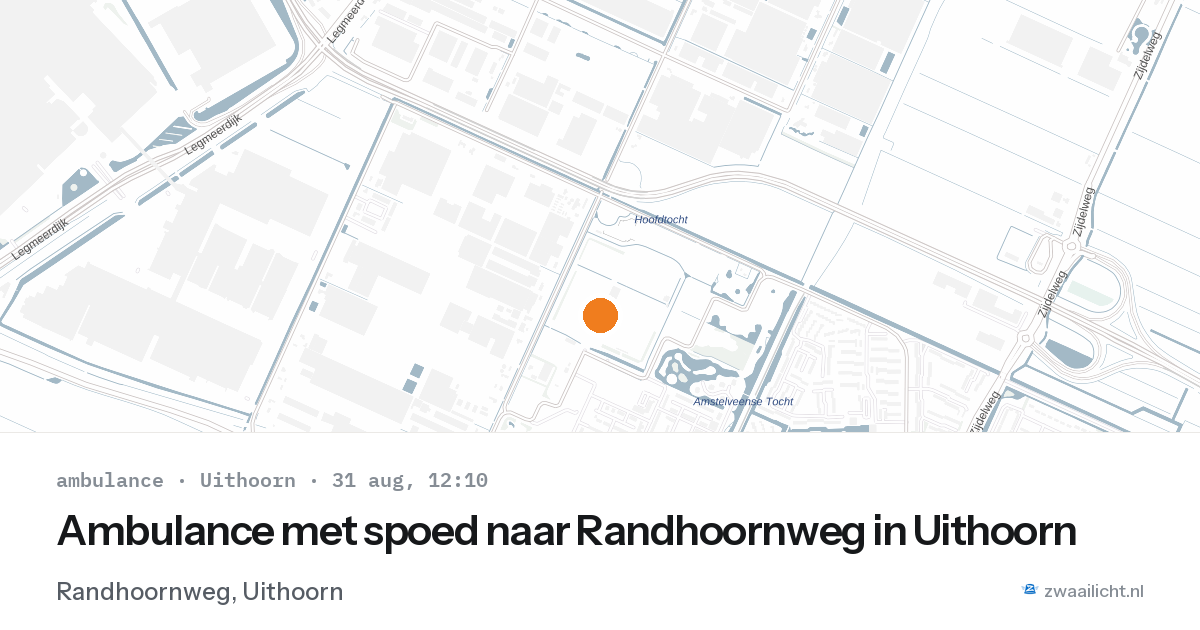 Ambulance met spoed naar Randhoornweg in Uithoorn — 31 aug 2026