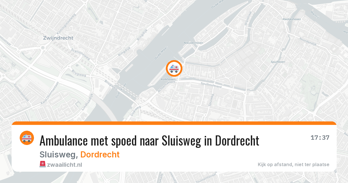 Ambulance met spoed naar Sluisweg in Dordrecht — 22 jun 2026