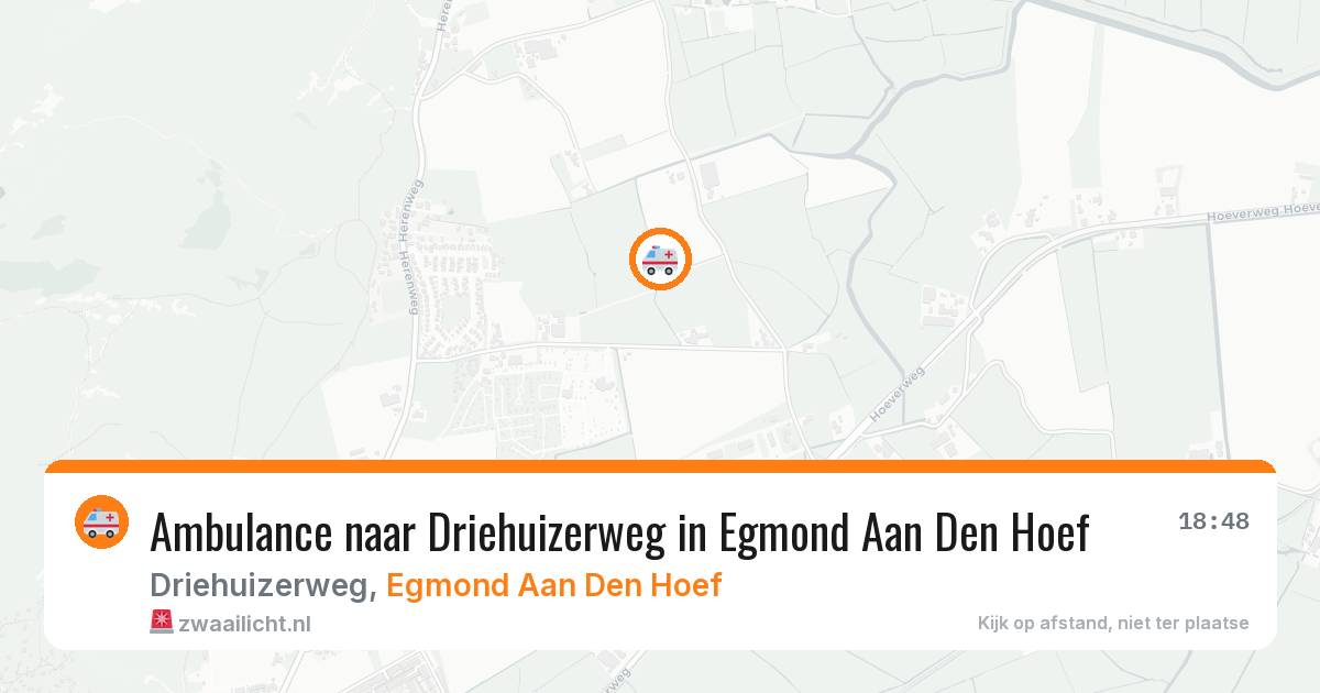 Ambulance naar Driehuizerweg in Egmond Aan Den Hoef — 23 mei 2026