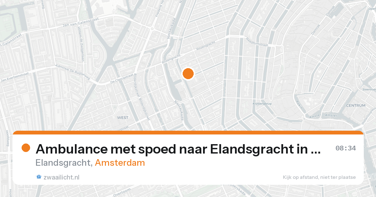 Ambulance met spoed naar Elandsgracht in Amsterdam — 24 jul 2026
