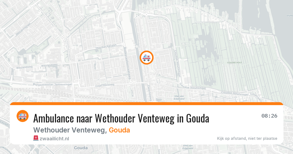 Ambulance naar Wethouder Venteweg in Gouda — 4 jun 2026