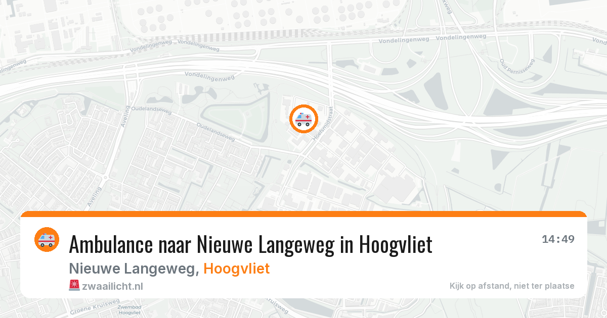 Ambulance naar Nieuwe Langeweg in Hoogvliet — 1 jun 2026
