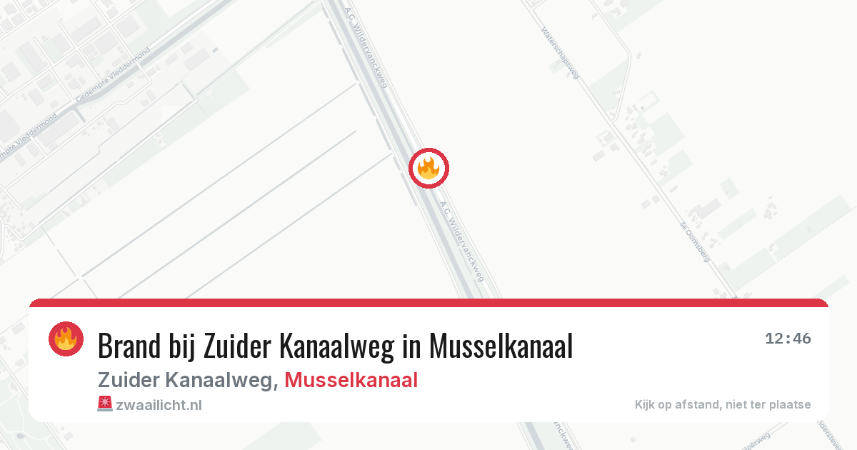Brand bij Zuider Kanaalweg in Musselkanaal — 4 aug 2026