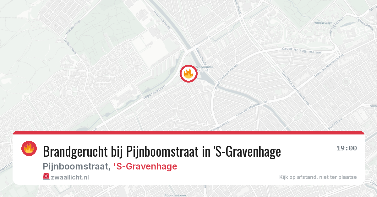 Brandgerucht bij Pijnboomstraat in 'S-Gravenhage — 15 jun 2026