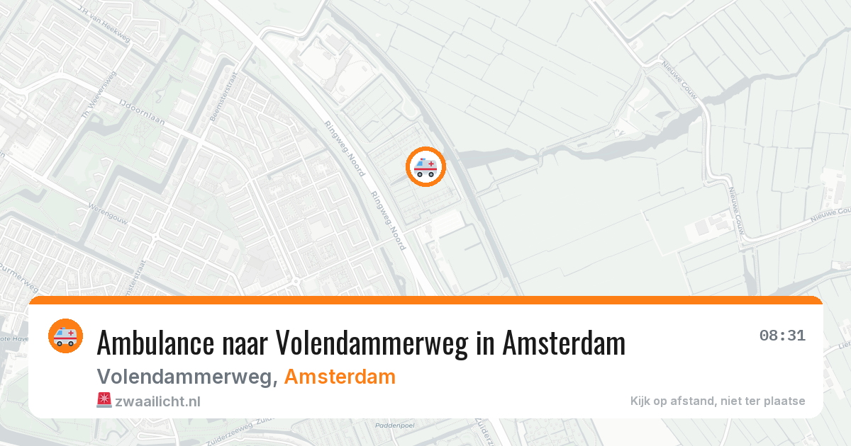 Ambulance naar Volendammerweg in Amsterdam — 21 mei 2026