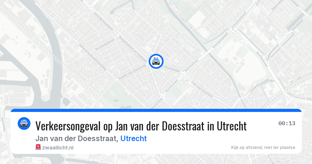 Verkeersongeval op Jan van der Doesstraat in Utrecht — 30 jul 2026