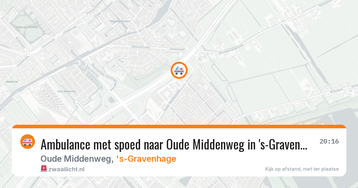 Ambulance met spoed naar Oude Middenweg in 's-Gravenhage — 14 mei 2026
