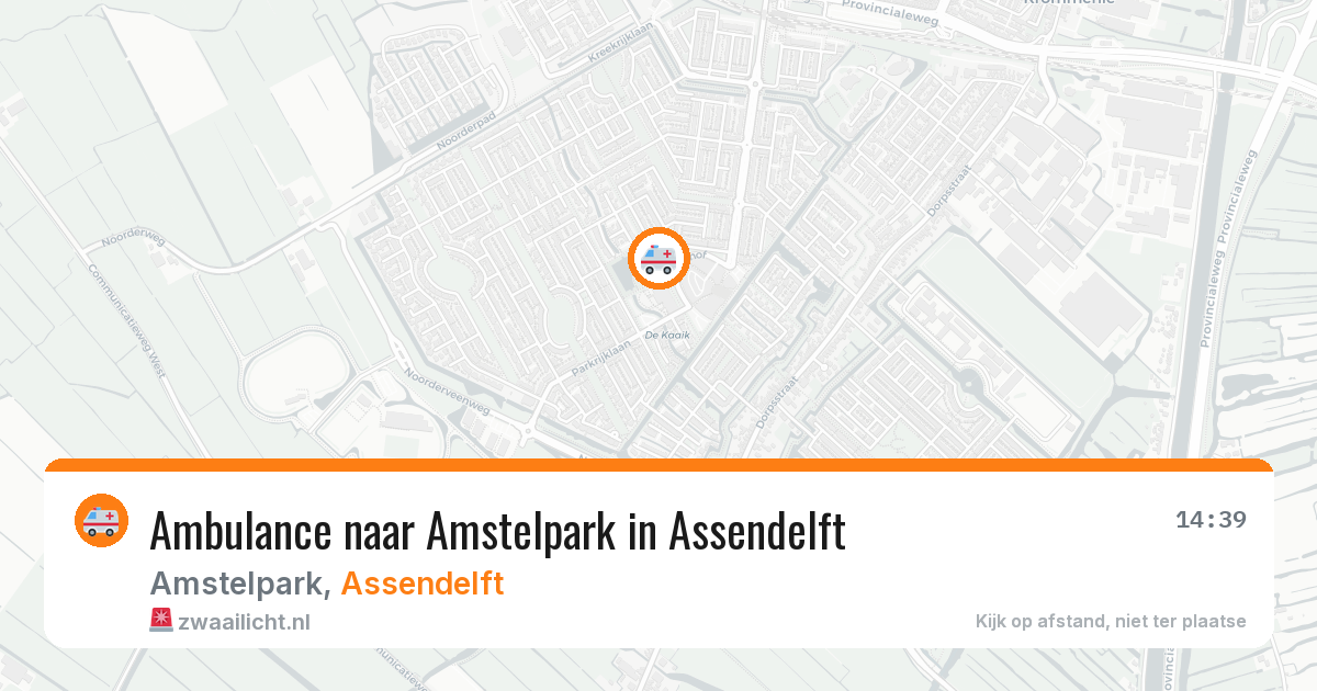 Ambulance naar Amstelpark in Assendelft — 27 mei 2026