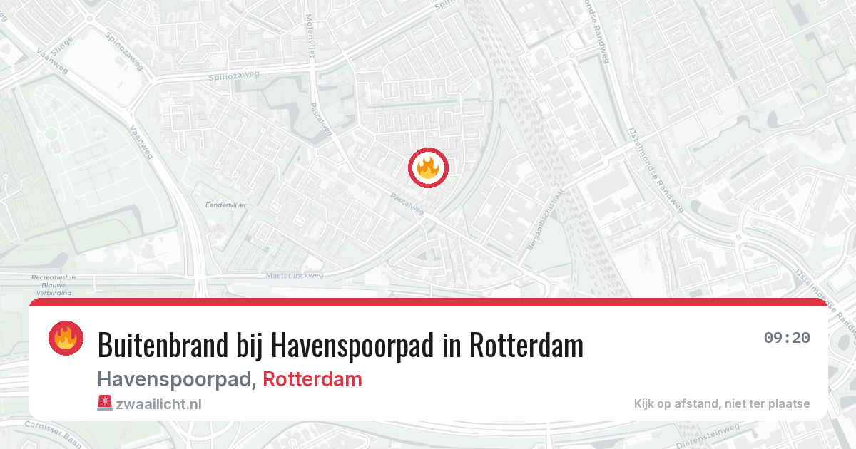 Buitenbrand bij Havenspoorpad in Rotterdam — 6 jun 2026