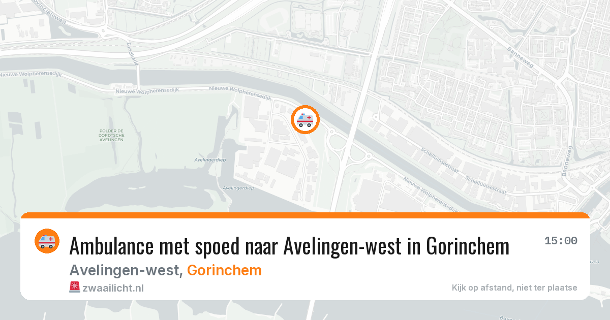 Ambulance met spoed naar Avelingen-west in Gorinchem — 1 jun 2026