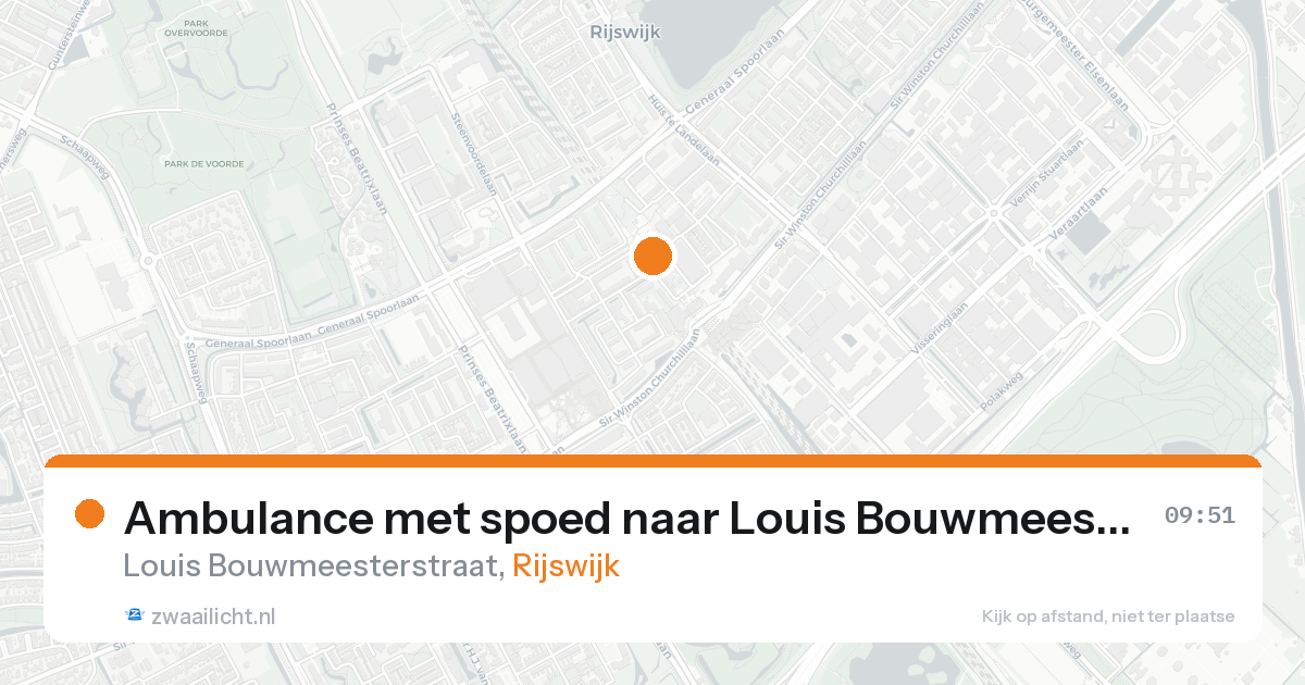 Ambulance met spoed naar Louis Bouwmeesterstraat in Rijswijk — 23 aug 2026