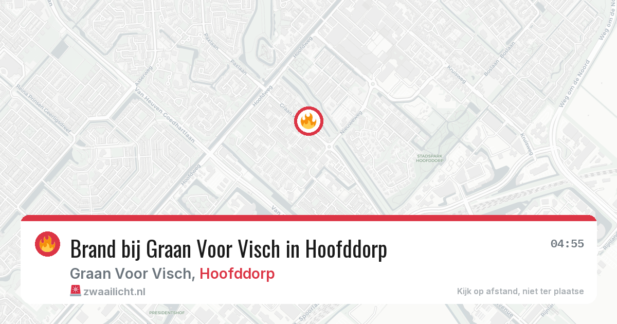 Brand bij Graan Voor Visch in Hoofddorp — 11 aug 2026