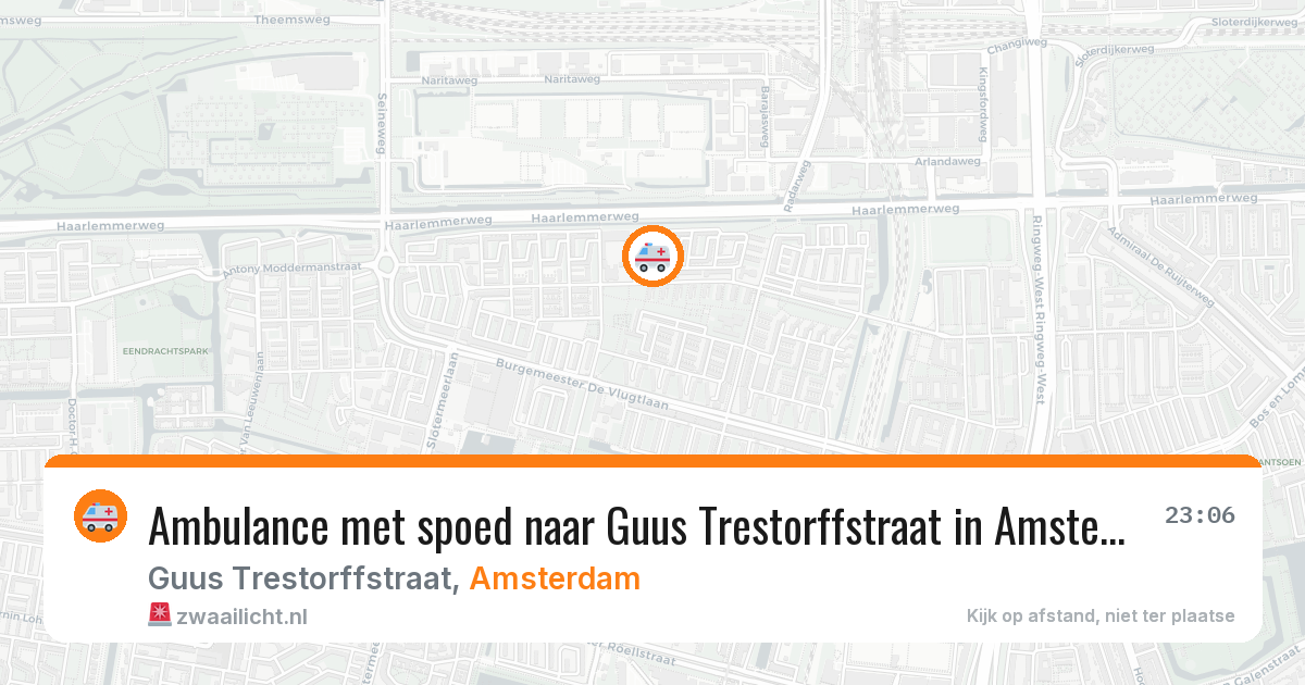Ambulance met spoed naar Guus Trestorffstraat in Amsterdam — 12 jul 2026