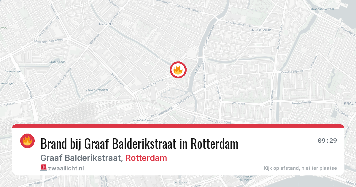 Brand bij Graaf Balderikstraat in Rotterdam — 12 aug 2026