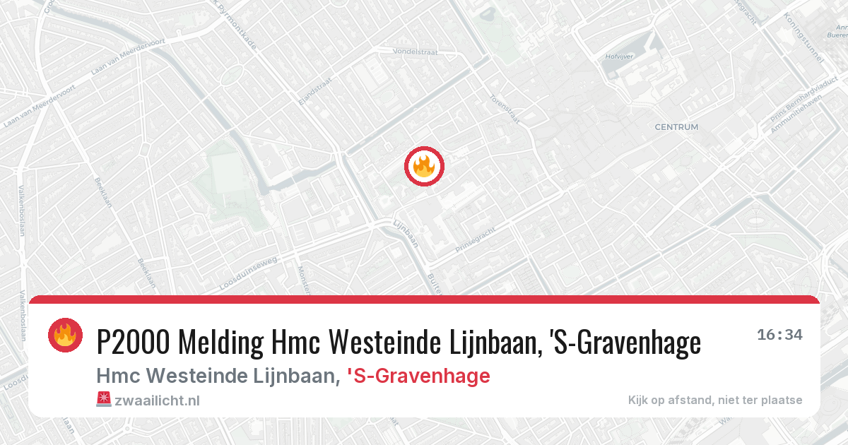 P2000 Melding Hmc Westeinde Lijnbaan, 'S-Gravenhage — 5 feb 2026