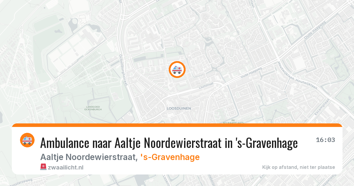 Ambulance naar Aaltje Noordewierstraat in 's-Gravenhage — 6 mei 2026