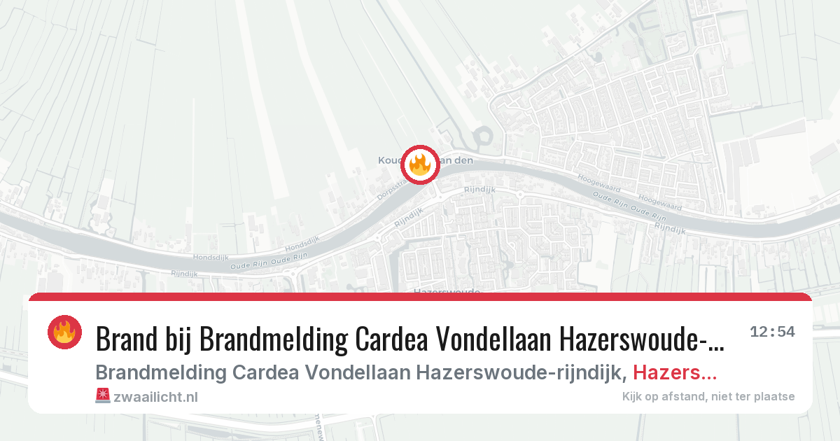 Brand bij Brandmelding Cardea Vondellaan Hazerswoude-rijndijk in Hazerswoude-Rijndijk — 31 mrt 2026