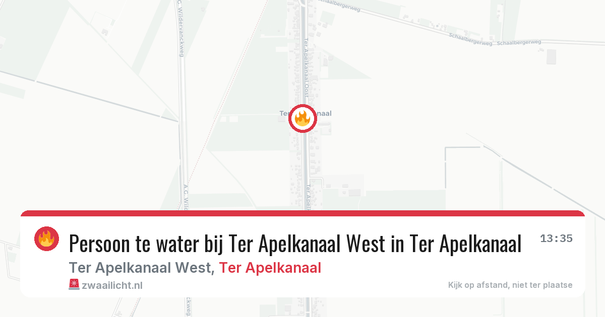 Persoon te water bij Ter Apelkanaal West in Ter Apelkanaal — 7 mei 2026