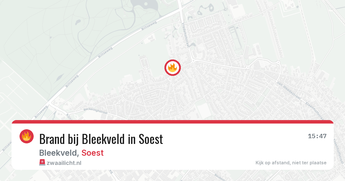 Brand bij Bleekveld in Soest — 20 jun 2026