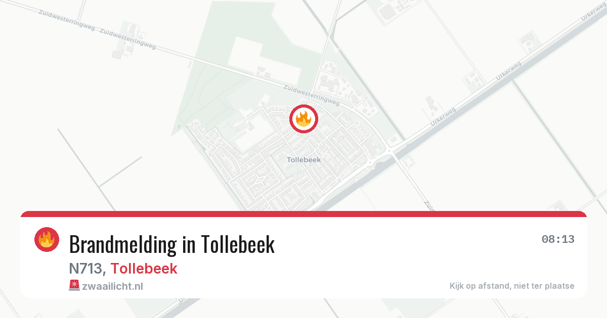 Brandmelding in Tollebeek — 28 jun 2026