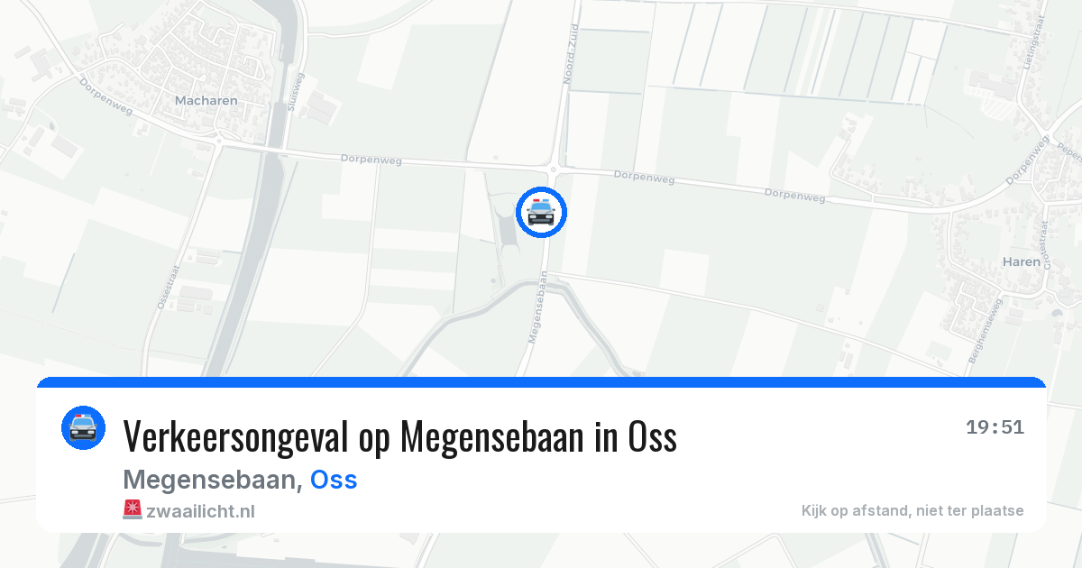 Verkeersongeval op Megensebaan in Oss — 26 mrt 2026