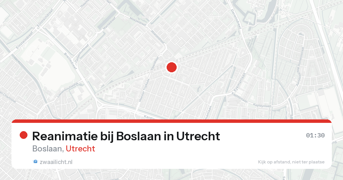 Reanimatie bij Boslaan in Utrecht — 21 aug 2026