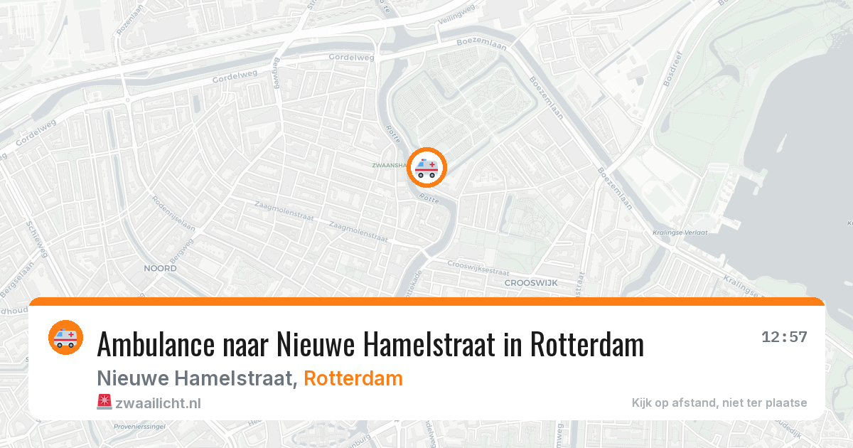 Ambulance naar Nieuwe Hamelstraat in Rotterdam — 30 mrt 2026