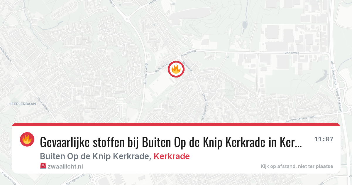 Gevaarlijke stoffen bij Buiten Op de Knip Kerkrade in Kerkrade — 22 apr 2026