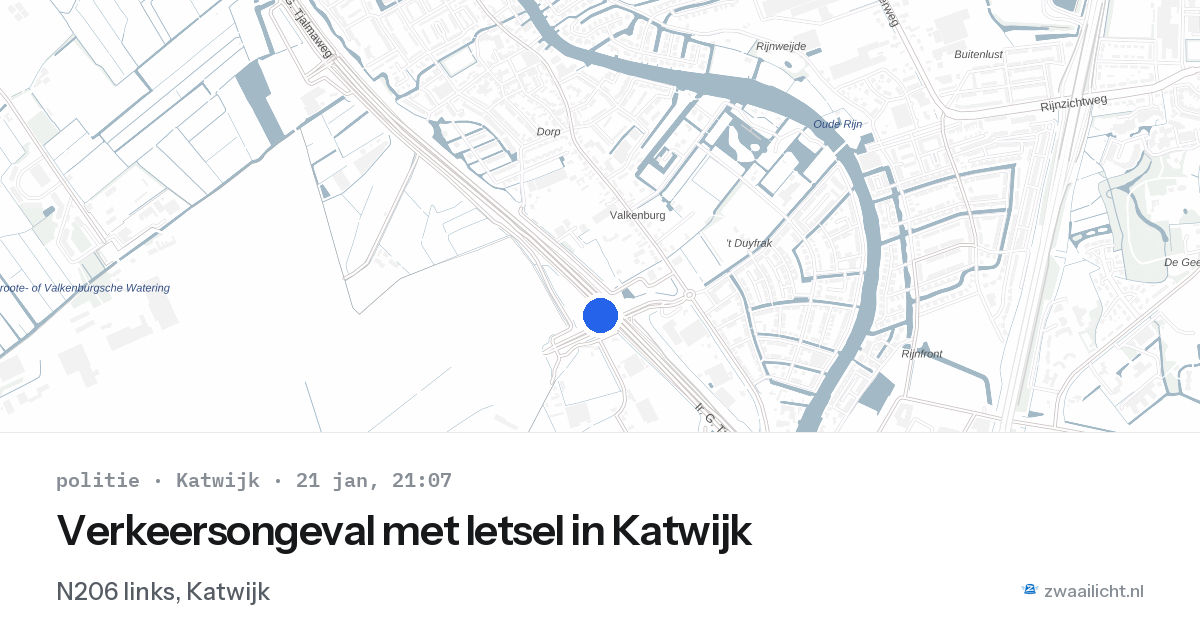 Verkeersongeval met letsel in Katwijk — 21 jan 2026