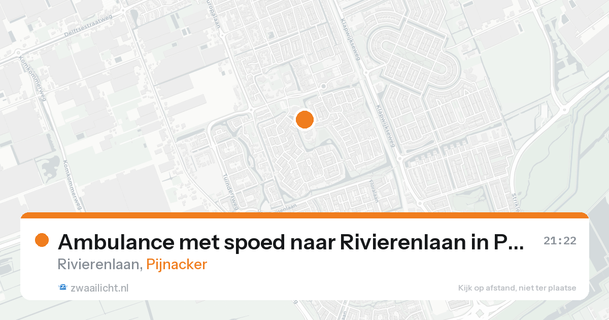 Ambulance met spoed naar Rivierenlaan in Pijnacker — 17 aug 2026