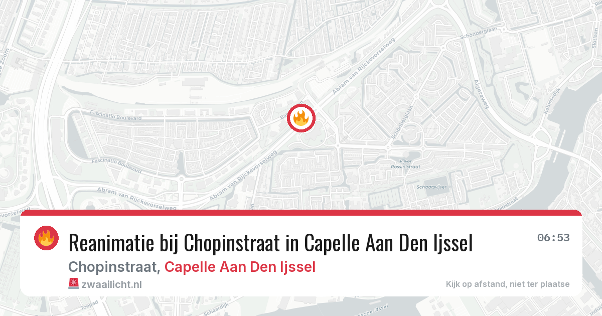 Reanimatie bij Chopinstraat in Capelle Aan Den Ijssel — 1 jul 2026