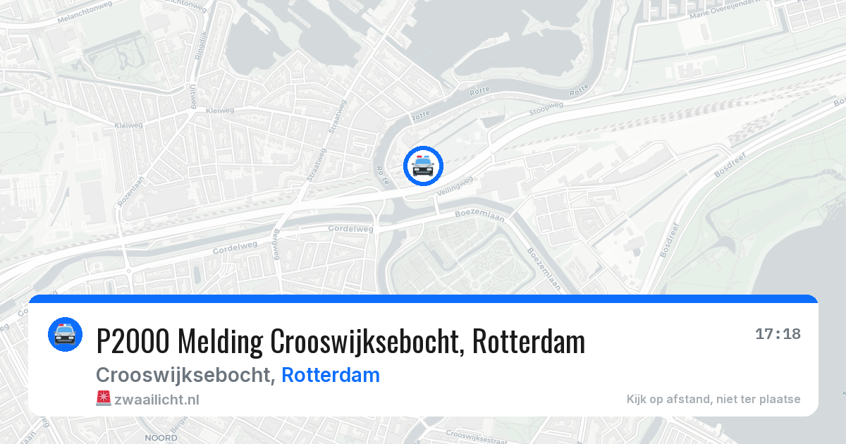 P2000 Melding Crooswijksebocht, Rotterdam — 13 mrt 2026