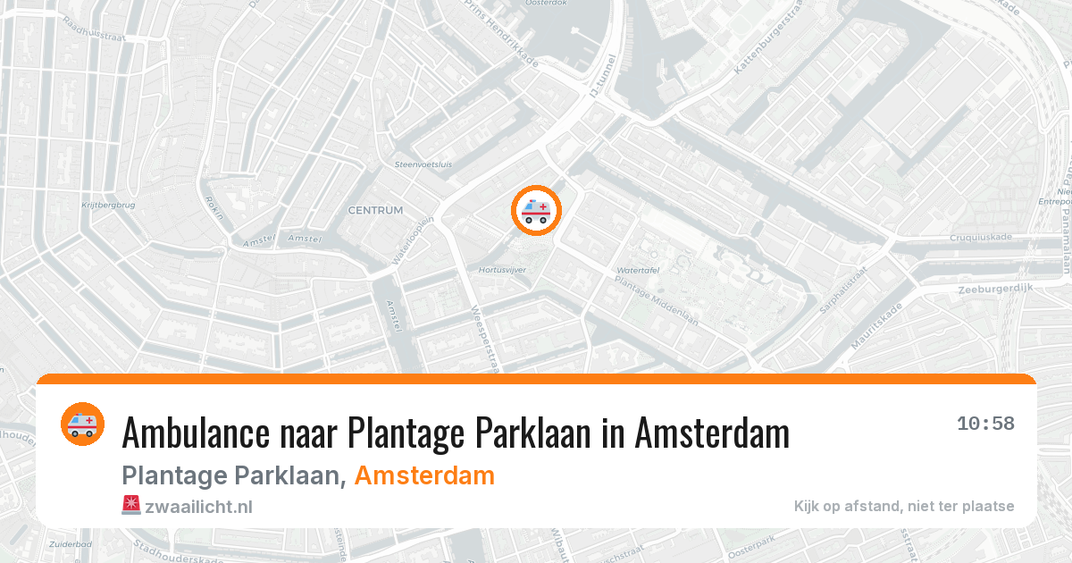 Ambulance naar Plantage Parklaan in Amsterdam — 25 apr 2026