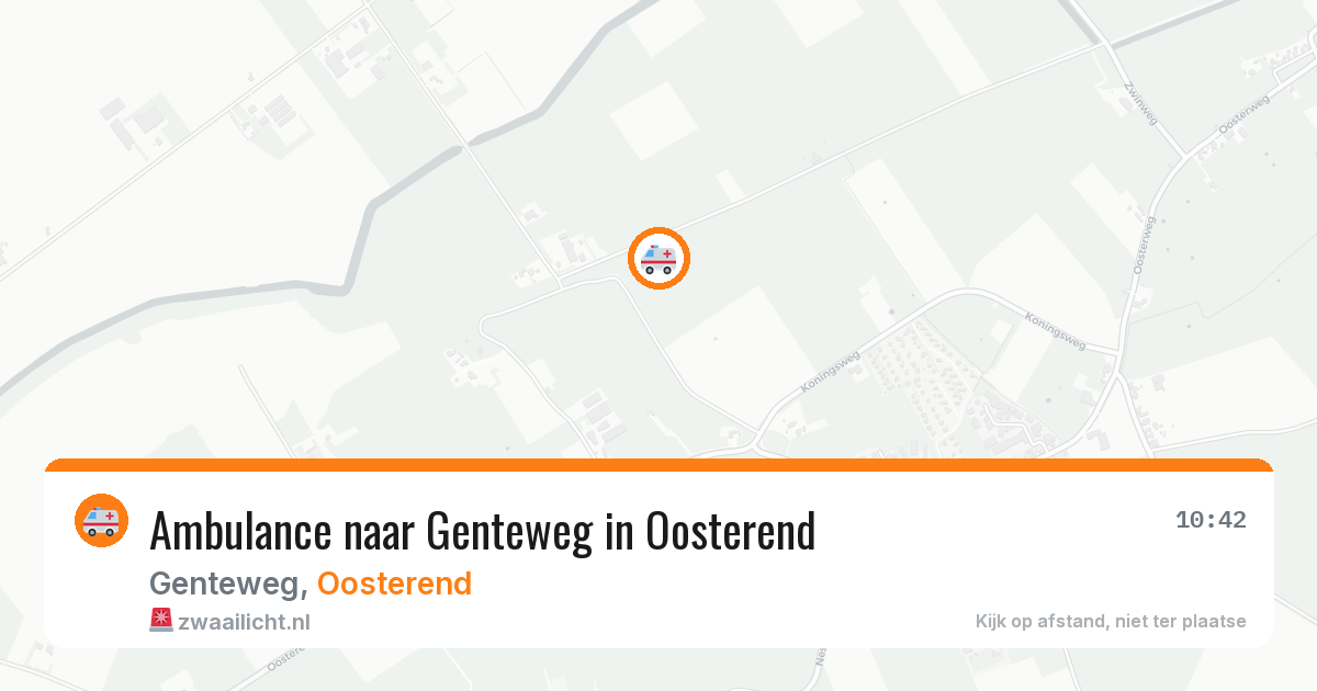 Ambulance naar Genteweg in Oosterend — 3 aug 2026