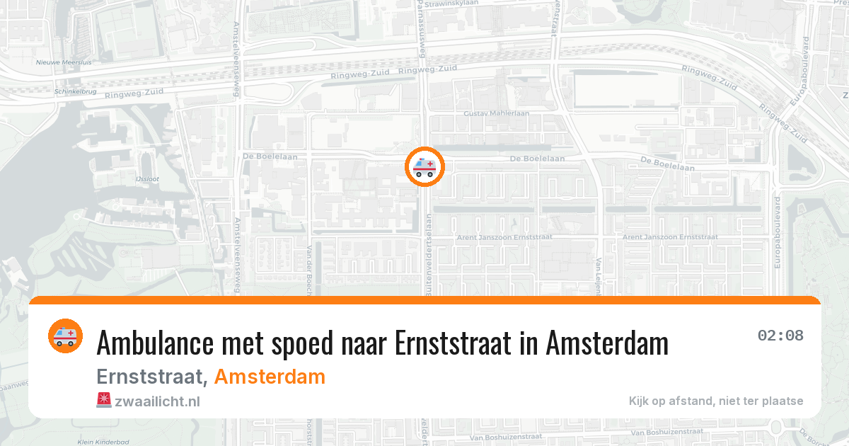 Ambulance met spoed naar Ernststraat in Amsterdam — 29 jun 2026