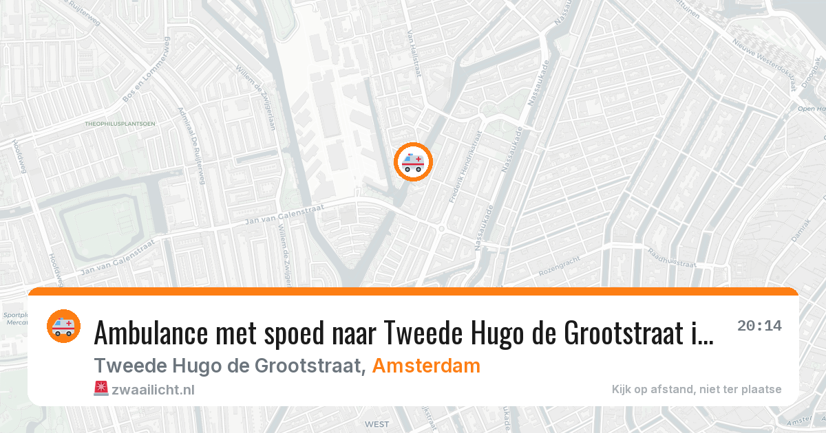 Ambulance met spoed naar Tweede Hugo de Grootstraat in Amsterdam — 31 mei 2026