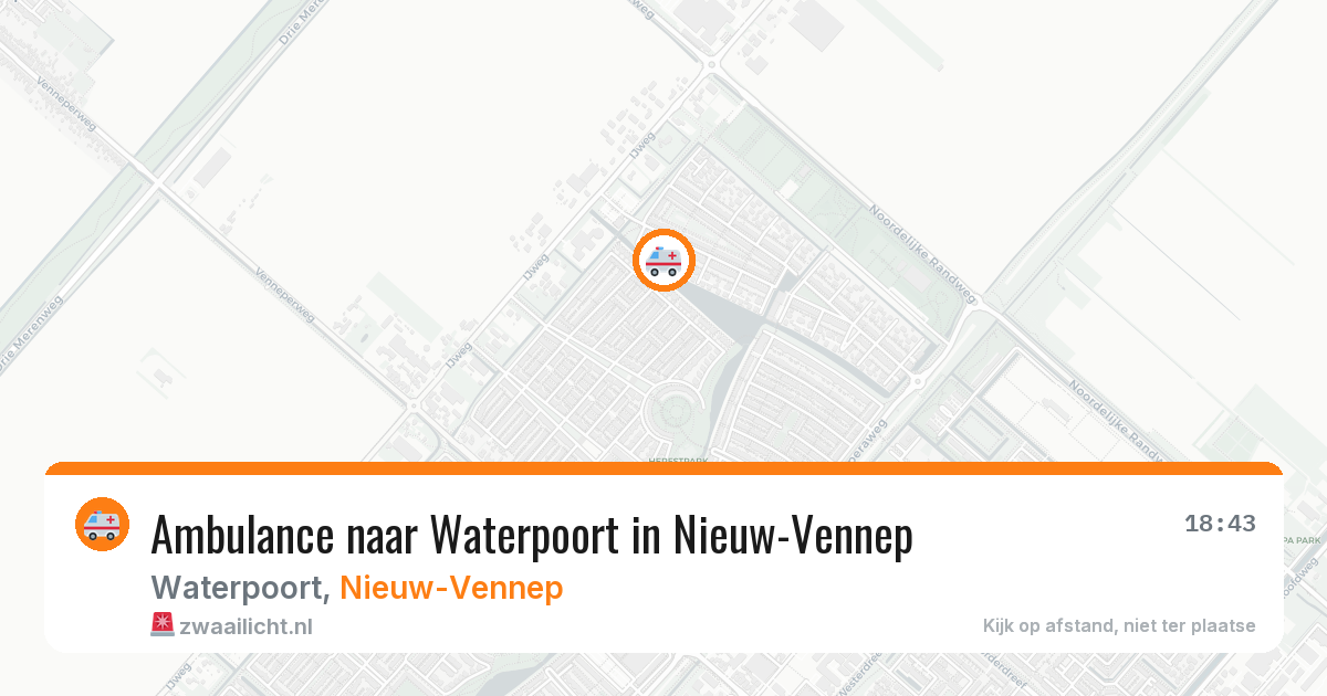 Ambulance naar Waterpoort in Nieuw-Vennep — 9 aug 2026