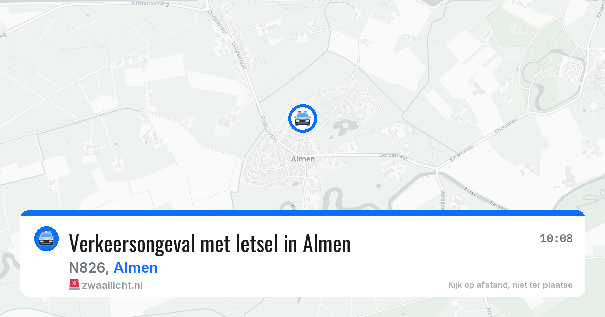 Verkeersongeval met letsel in Almen — 18 mrt 2026