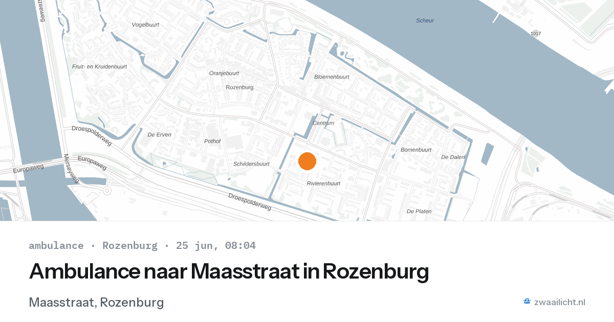 Ambulance naar Maasstraat in Rozenburg — 25 jun 2026