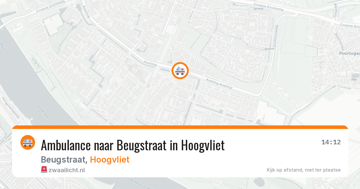 Ambulance naar Beugstraat in Hoogvliet — 26 mrt 2026