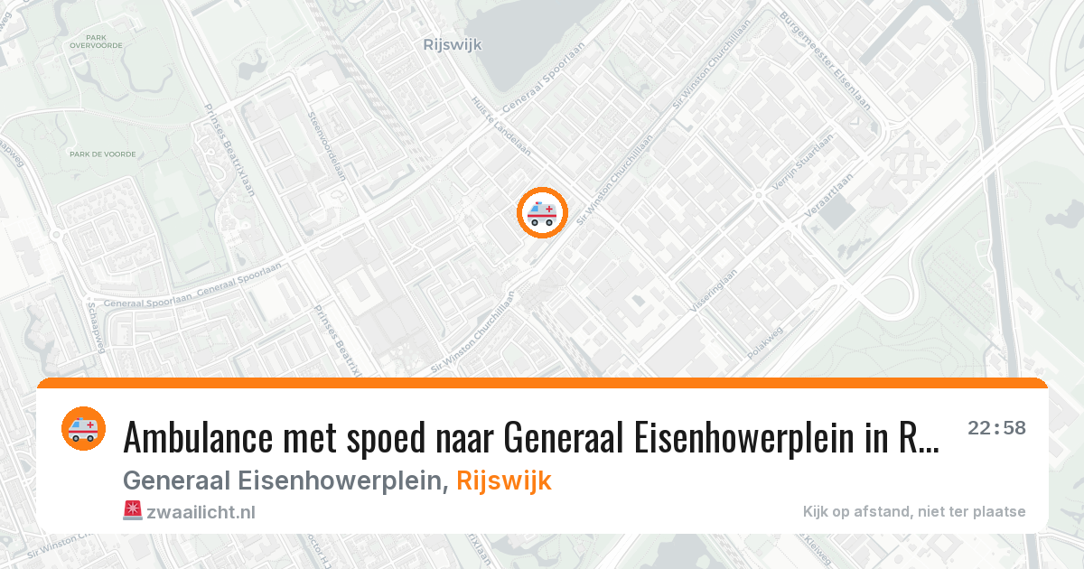 Ambulance met spoed naar Generaal Eisenhowerplein in Rijswijk — 9 apr 2026