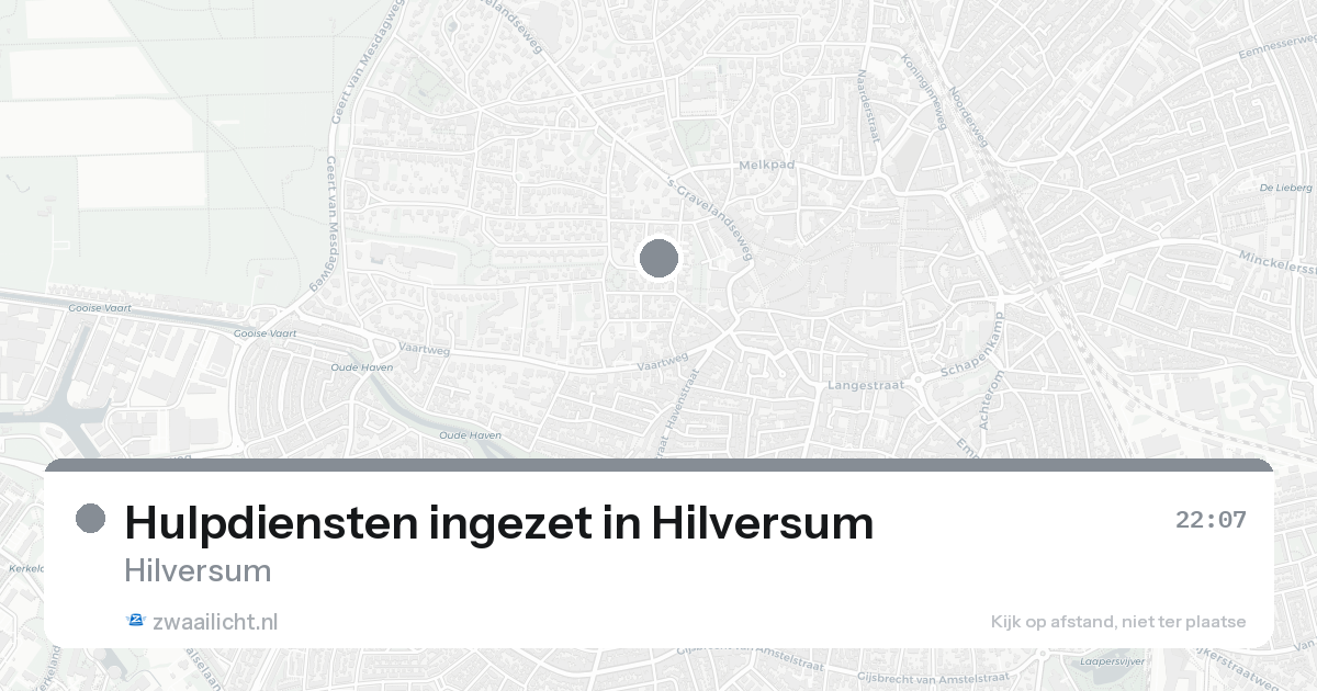 Hulpdiensten ingezet in Hilversum — 19 aug 2026 | 🚨 Zwaailicht.nl