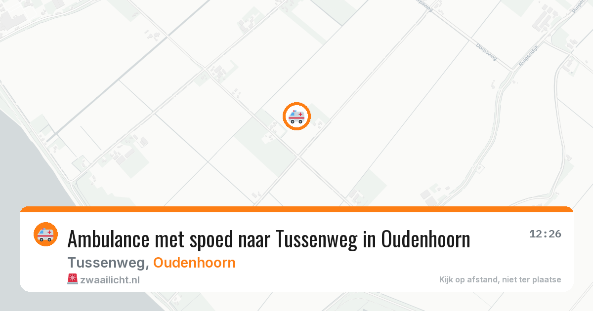 Ambulance met spoed naar Tussenweg in Oudenhoorn — 21 jul 2026