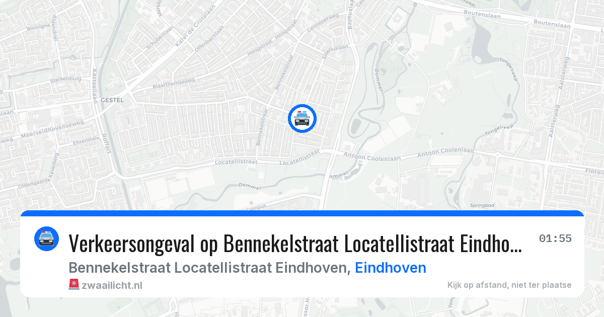 Verkeersongeval op Bennekelstraat Locatellistraat Eindhoven in Eindhoven — 8 mei 2026