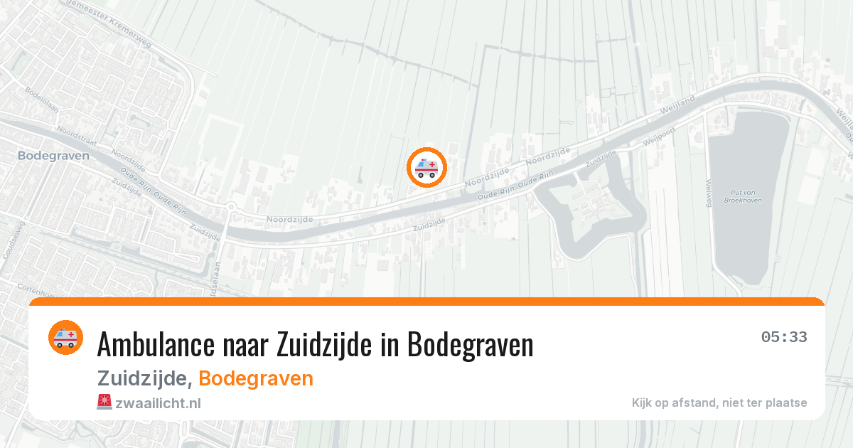 Ambulance naar Zuidzijde in Bodegraven — 14 aug 2026