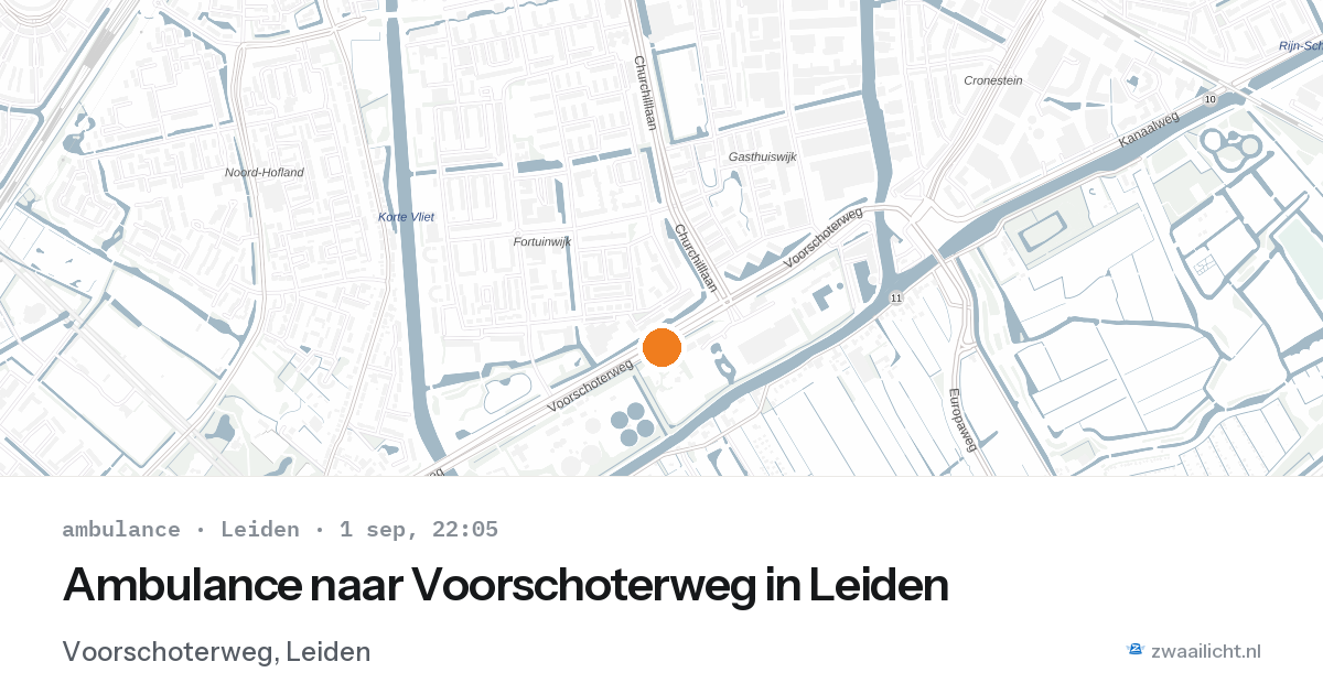 Ambulance naar Voorschoterweg in Leiden — 1 sep 2026