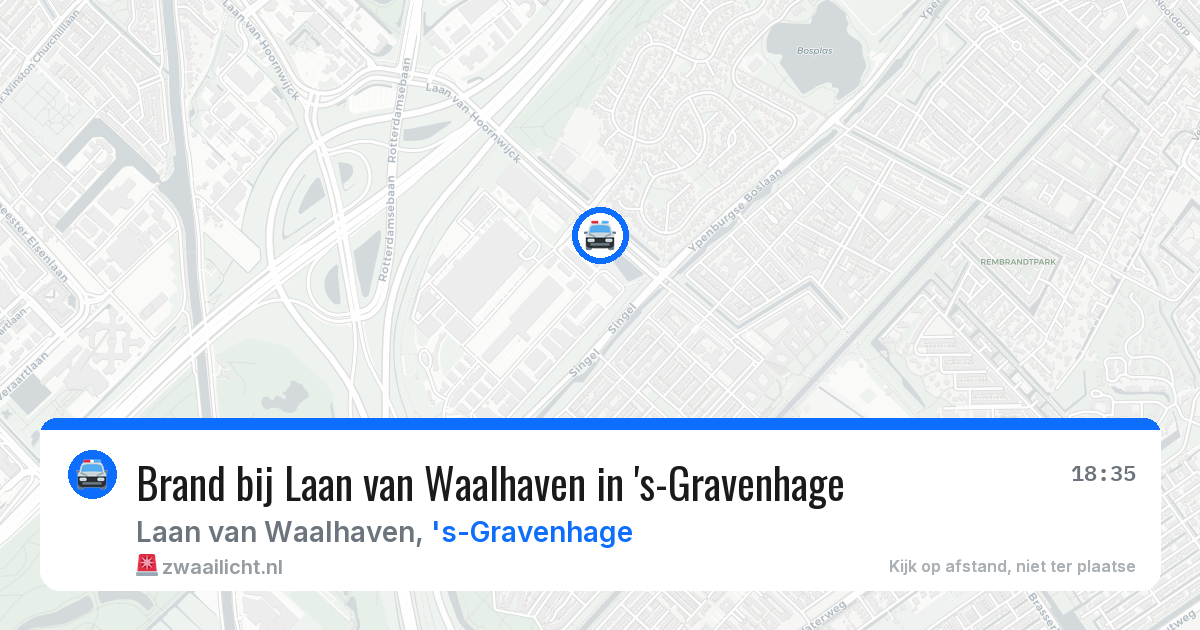 Brand bij Laan van Waalhaven in 's-Gravenhage — 1 jul 2026